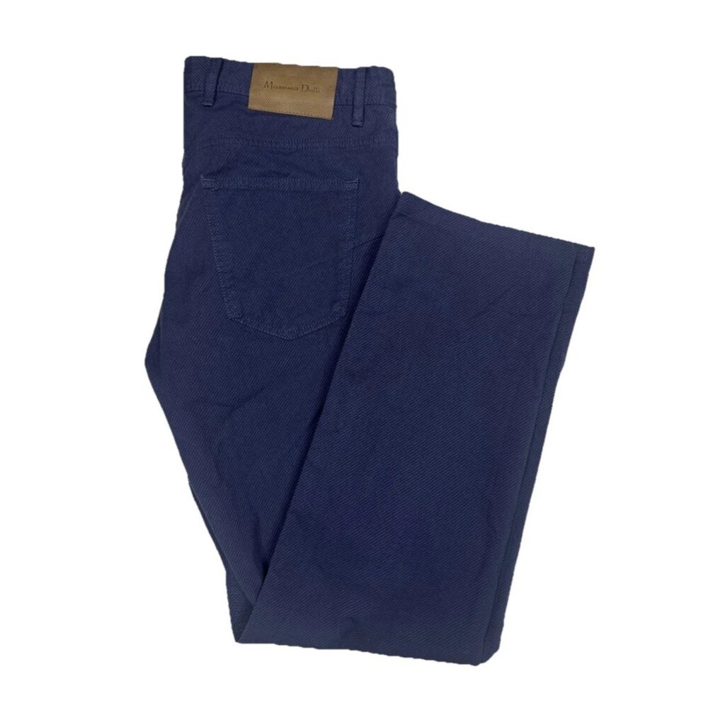 Massimo Dutti Casual Fit‎ Pants 31x28 Blue Stretch Cotton Chinos